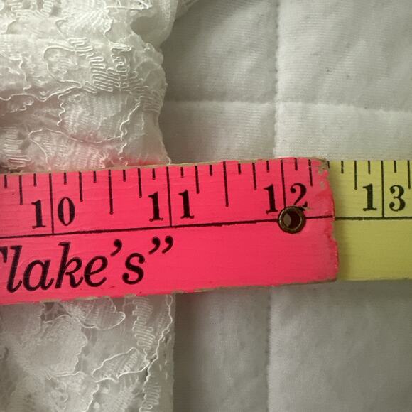 ZACK Dress Womens UK 6 US 2 White Lace Maxi Feminine Romantic Beach Wedding - Picture 10 of 12